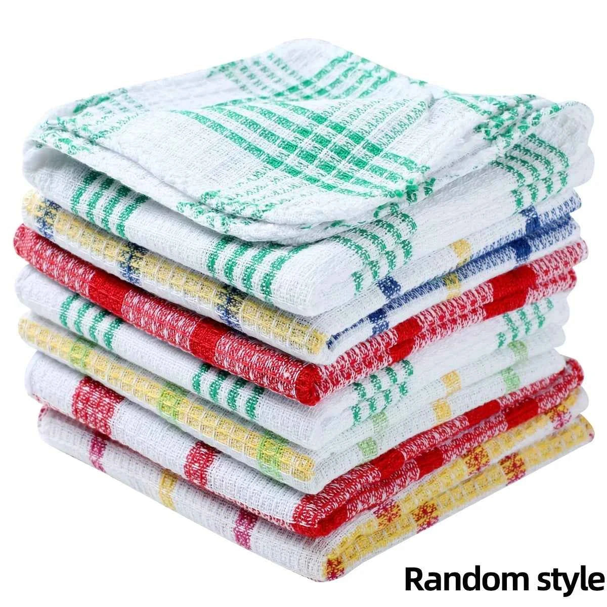 Plaid Microfiber Kitchen Towels – Absorbent Dish Cloths