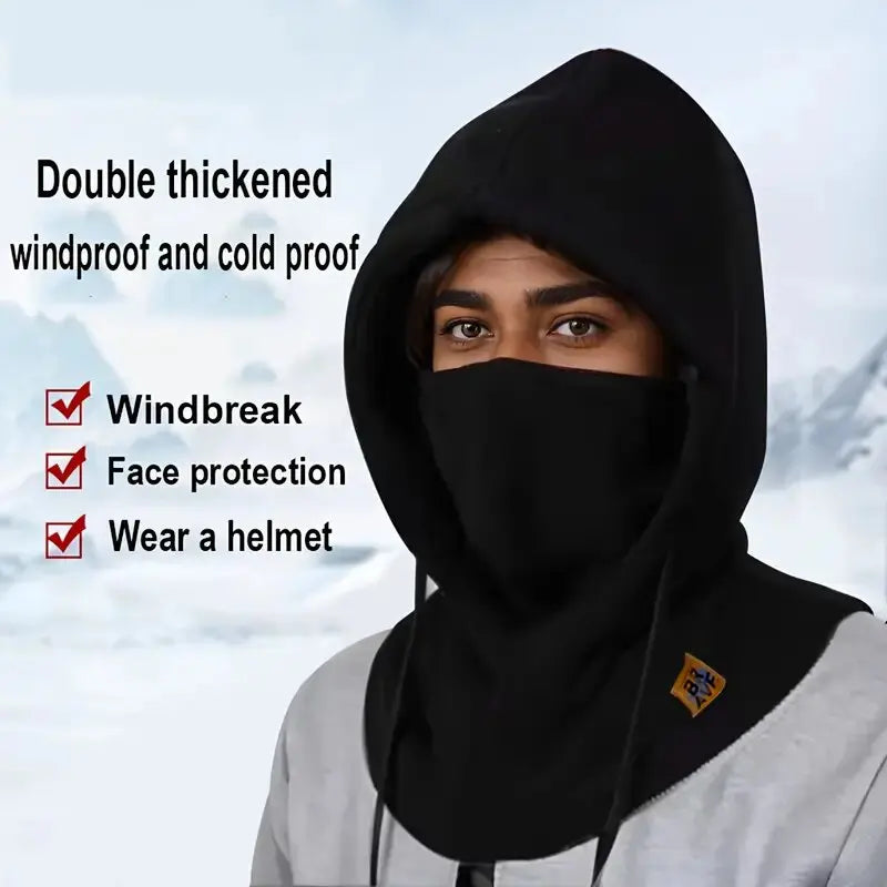 Fleece Winter Balaclava Hat With Neck Warmer Face Mask