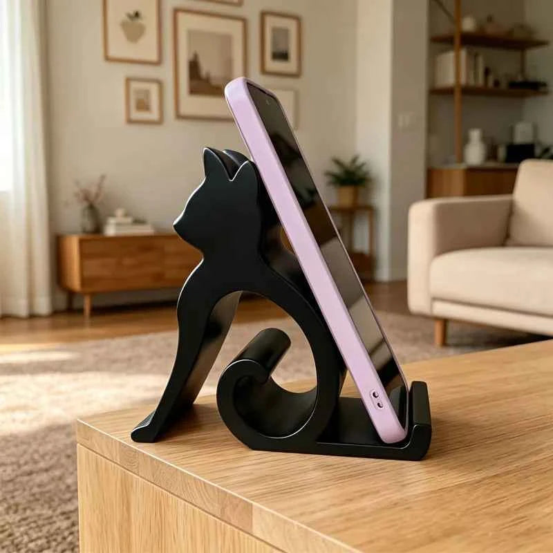 Cat Phone Holder Stand – Cute Desktop And Bed Decor