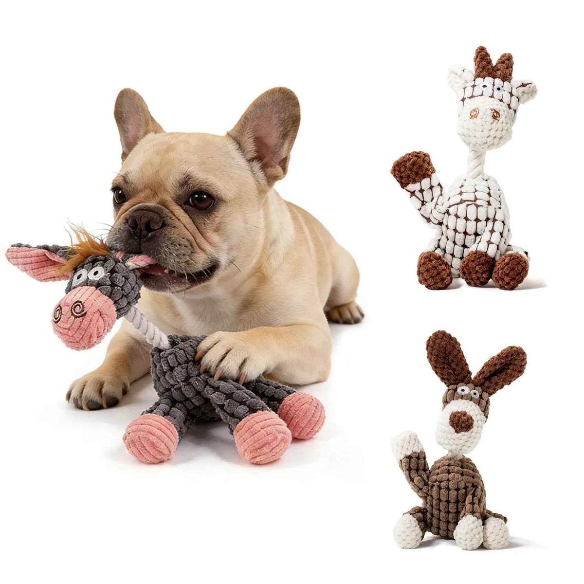 Plush Donkey Dog Toy – Durable Squeaky Chew For Dogs