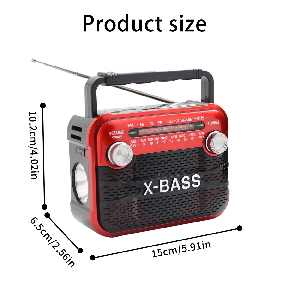 Portable Bluetooth Radio With USB, TF Card And FM AM SW