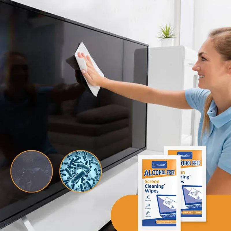 40-Pack Screen Cleaning Wipes – Wet & Dry LCD Care