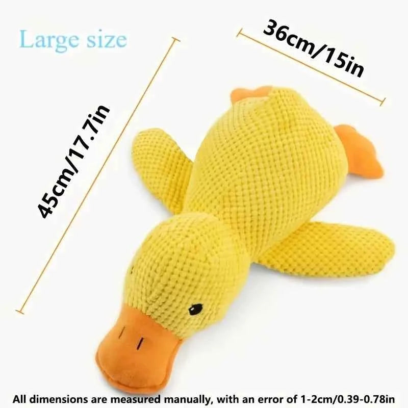 Plush Duck Dog Toy – Squeaky, Bite-Resistant Chew Play