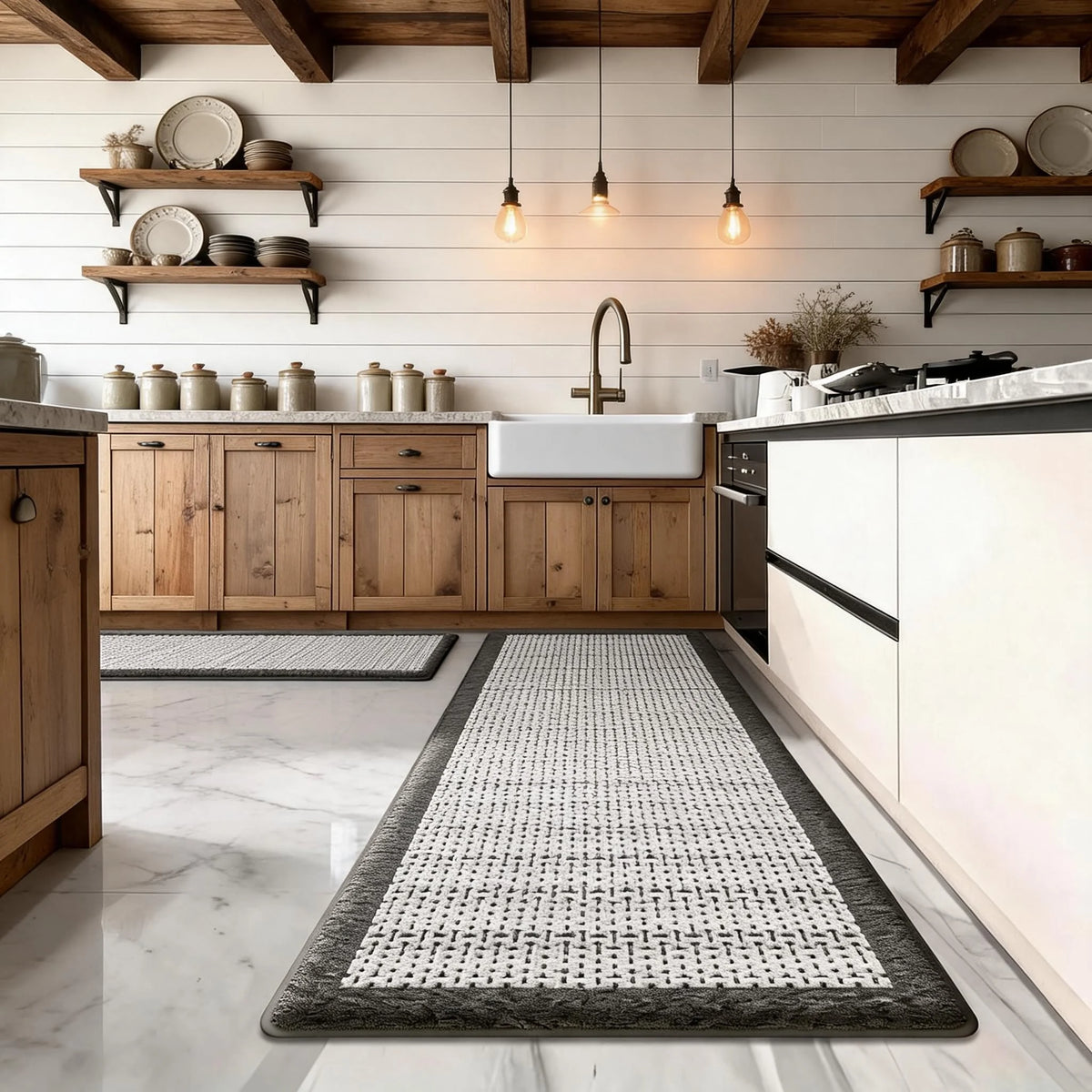 Long Kitchen Runner Rug Non-Slip Water-Absorbent Mat