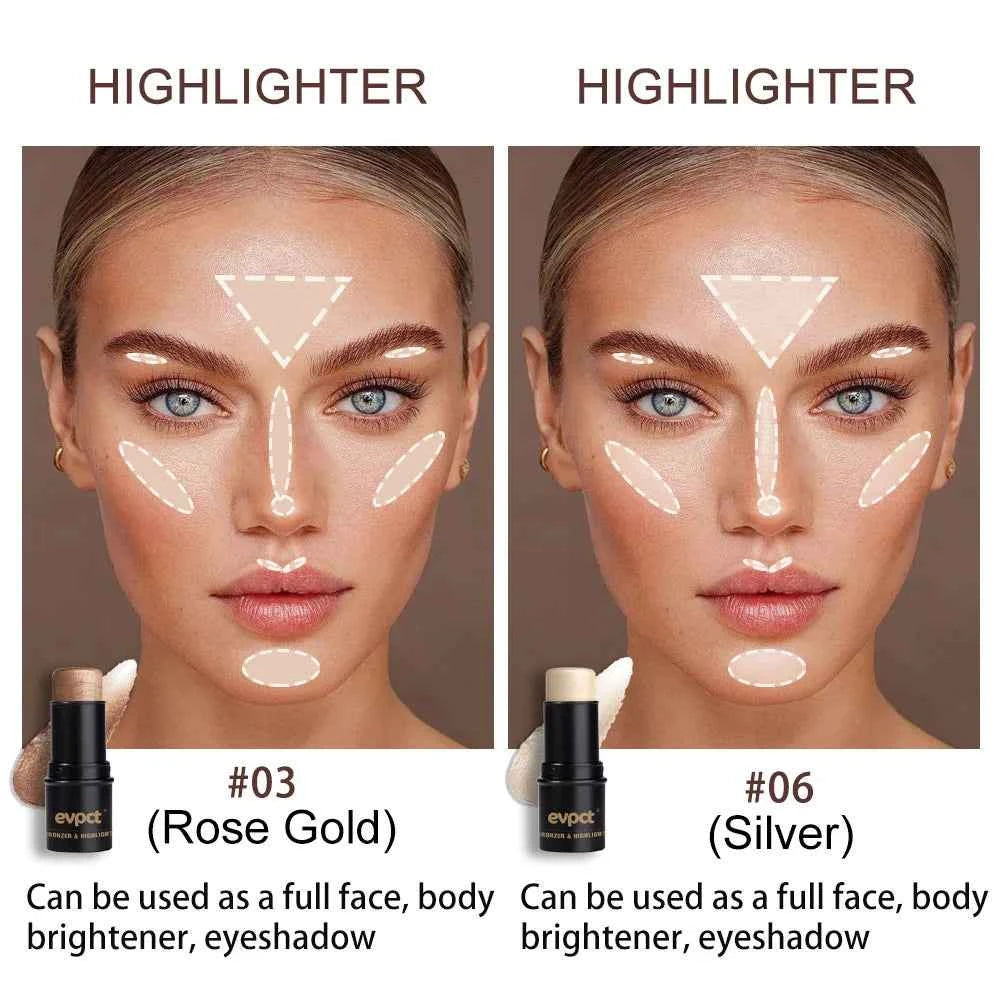 Cream Contour And Highlighter Stick – Long-Lasting Glow