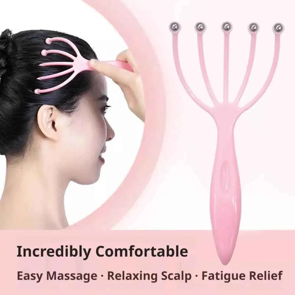 Manual 5-Claw Scalp Massager Roller for Head Relaxation