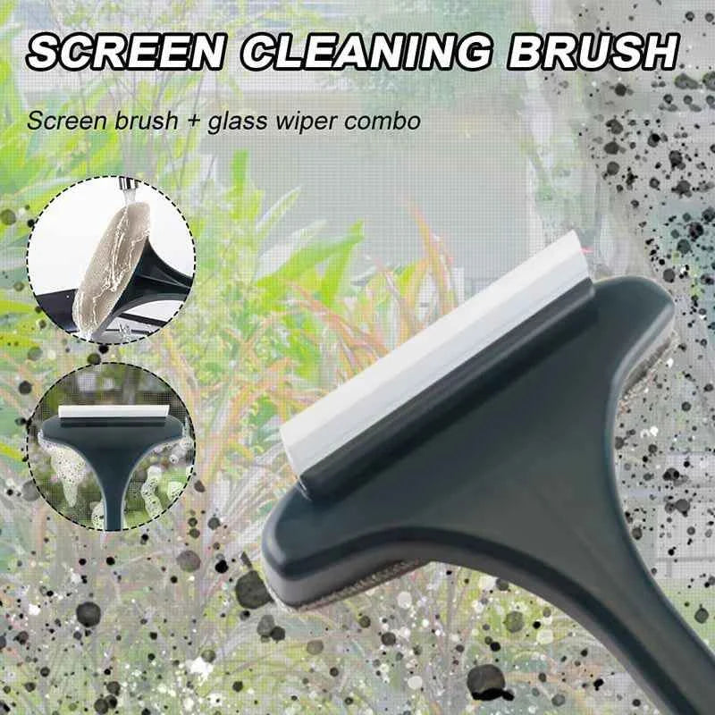 Window Screen Cleaning Brush With Soft Flannel Bristles