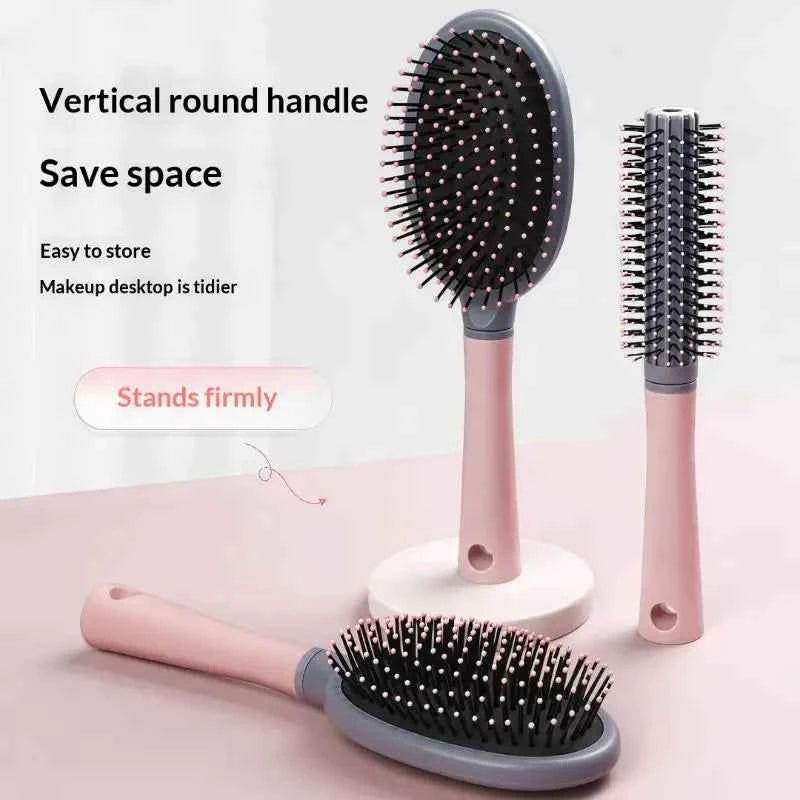 Anti-Static Paddle Hair Brush With Scalp Massage Pins