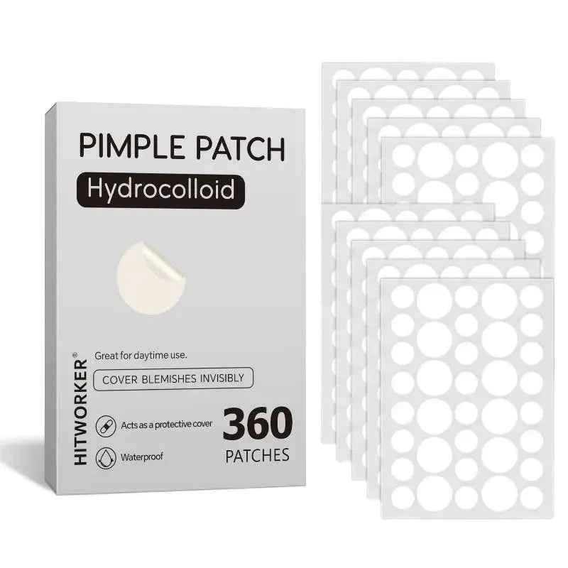 Hydrocolloid Acne Patches – Invisible Spot Covers, 360 Pack
