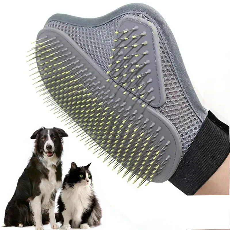 Pet Grooming Glove Mitt – Soft Deshedding & Massage