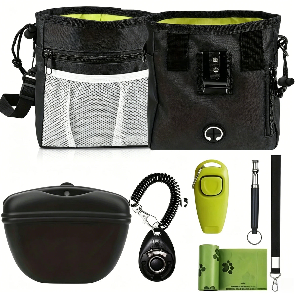 Dog Training Treat Pouch Set – Clicker, Whistle & Bags