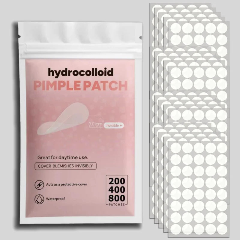 Invisible Hydrocolloid Pimple Patches – Mixed Sizes Set