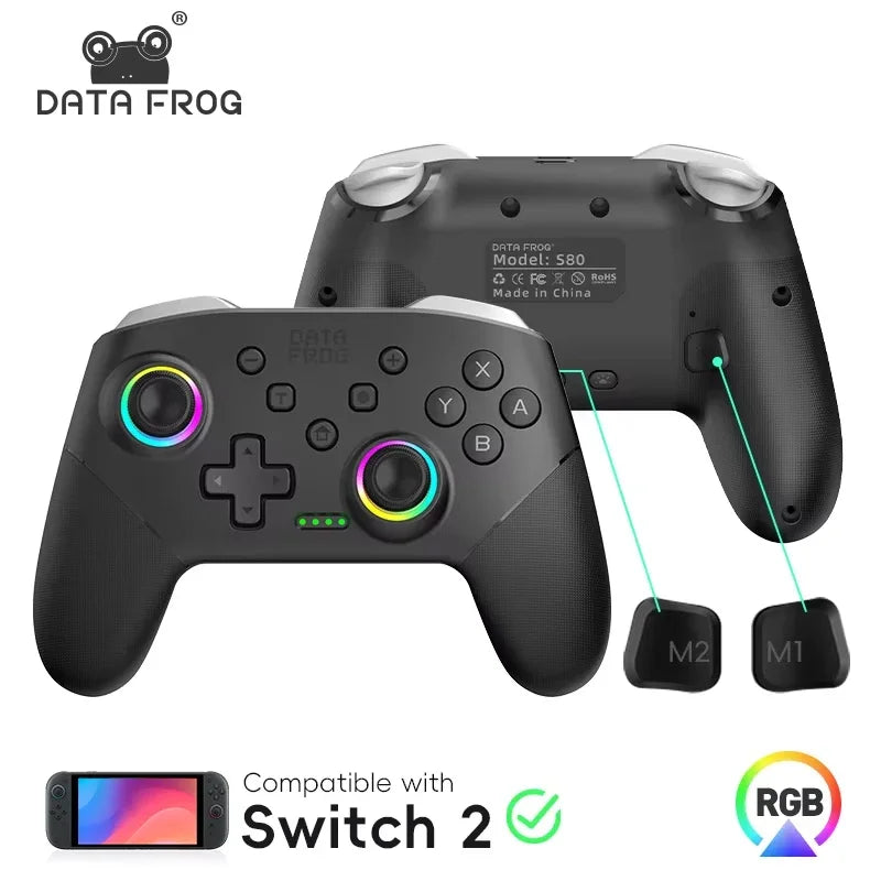 Wireless Switch Game Controller – RGB, Turbo & Macro