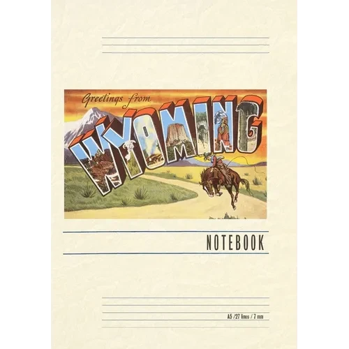 Vintage Lined Notebook Greetings from Wyoming - Paperback