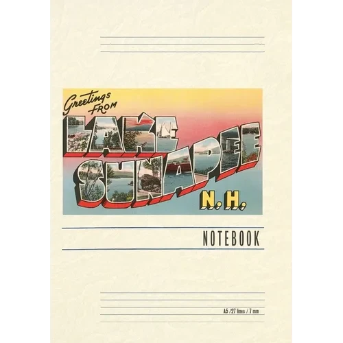 Vintage Lined Notebook Greetings from Lake Sunapee - Paperback