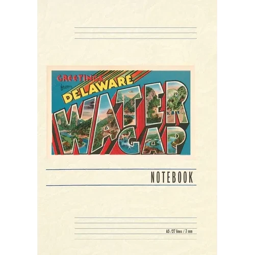 Vintage Lined Notebook Greetings from Delaware, Water Gap, Pennsylvania - Paperback