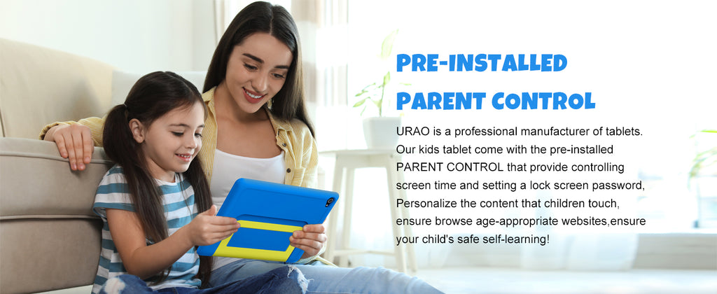 Kid Tablet Android 15 Tablet for Kids 10 inch 20GB+64GB 8-Core with Case 1TB TF Expandable for Toddler Children Parental Control