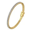 Women's 4.78Ct VS Clarity E Color Lab Grown Brilliant Cut Diamond Tennis Bracelet 14K Solid Gold IGI Certified Bangles for Gifts