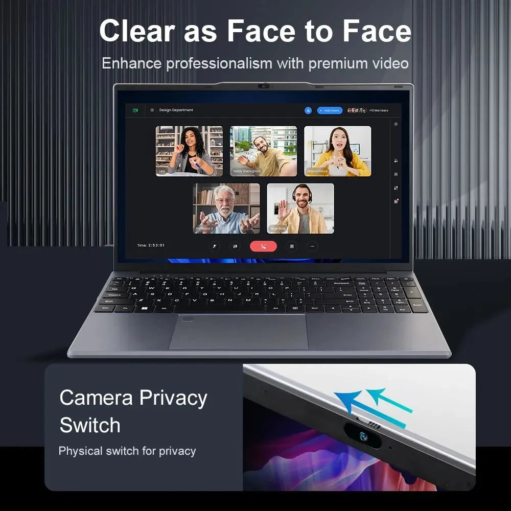 New Windows 11 15.6" Ultra Slim Portable Laptop intel Core i9-9900U 16GB RAM 1TB 2TB SSD Fingerprint Office Gaming Laptop PC