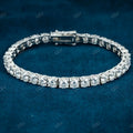 USA Warehouse Local Stock 5mm 7Inch Tennis Bracelet 925 Silver Gold Plated Hip Hop Iced GRA Moissanite Sparkling