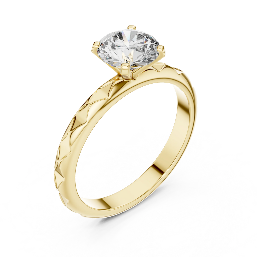 0.50ct Lab Grown Diamond Ring 14K Gold Wedding Band 4 Prong Design EF VS1-2 Grade Customizable Fine Jewellery Trusted Supplier