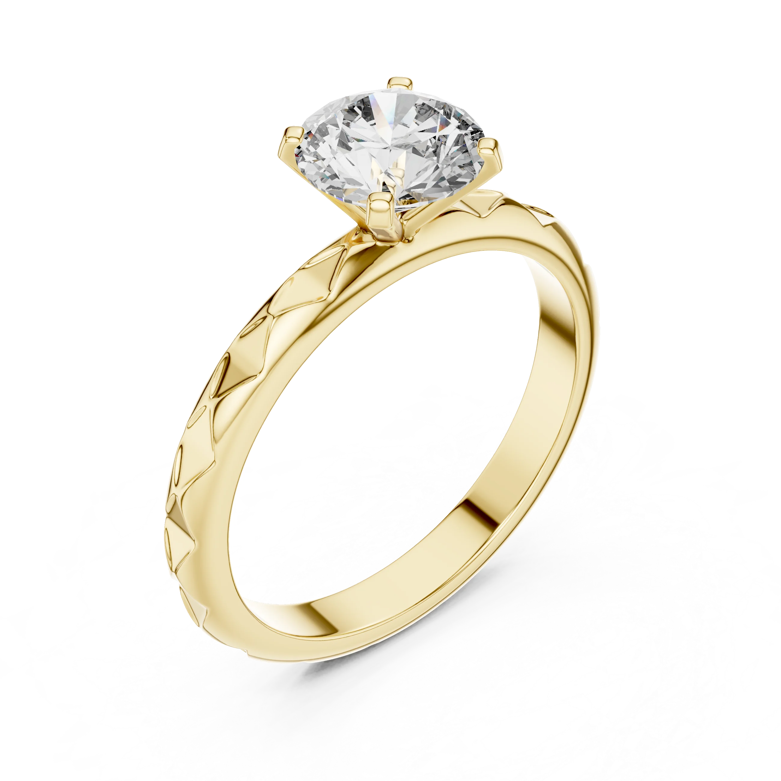 0.50ct Lab Grown Diamond Ring 14K Gold Wedding Band 4 Prong Design EF VS1-2 Grade Customizable Fine Jewellery Trusted Supplier