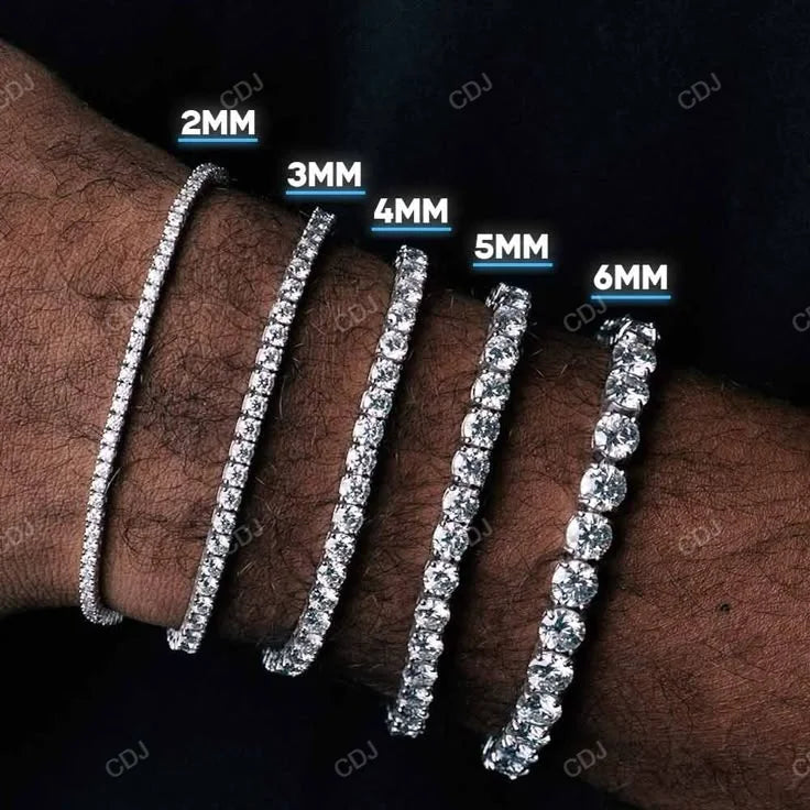 USA Warehouse Local Stock 5mm 7Inch Tennis Bracelet 925 Silver Gold Plated Hip Hop Iced GRA Moissanite Sparkling