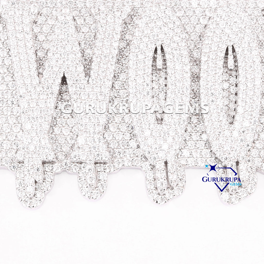 Custom VVS Iced Out Hip Hop Letter Pendant 925 Sterling Silver Dazzling VVS Lab Grown Diamond Pendant Jewelry