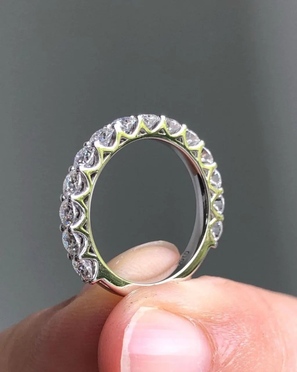 Premium Standard 18K Gold Plated Silver Alloy Emerald Cut Moissanite IGI Certified Unisex Icecraft Jewels Ring Trendy Unique