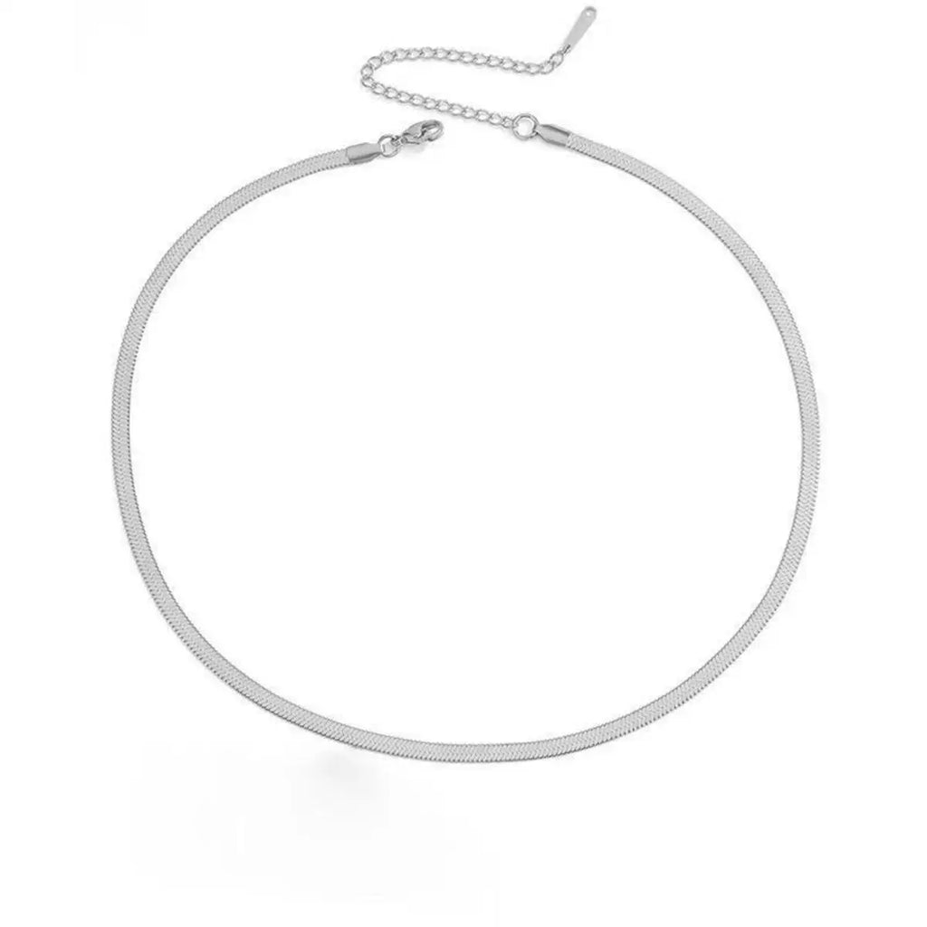 1pc New Fashion Unisex Snake Chain Choker Necklace Stainless Steel 2/3/4/5mm Gold Color Chain Necklace For Women Jewelry