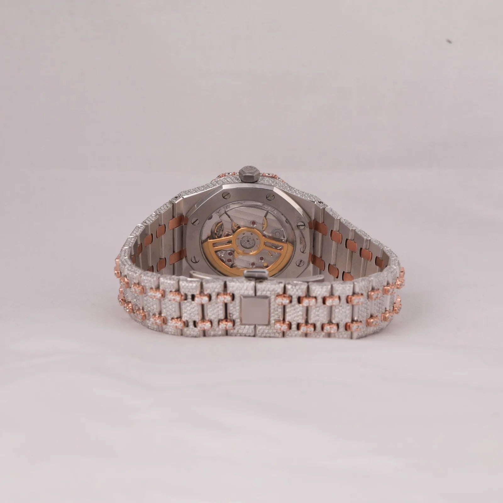 Men's Hip Hop VVS1 Moissanite Watch Fancy Bust Iced Stainless Steel Band Quartz Movement Bestselling Luxury Watch Free Shipping