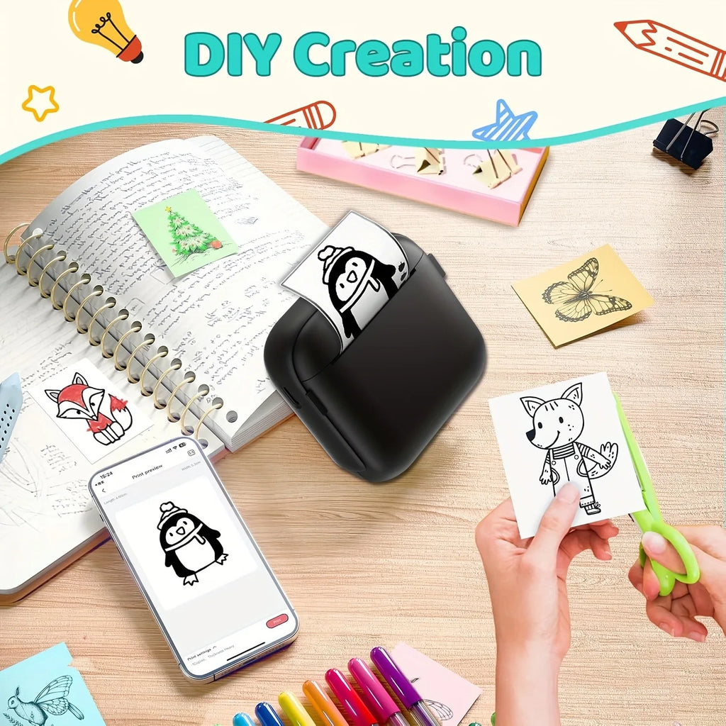 Portable Thermal Printer - Instant Printing, Compatible with iOS/Android, for Photos, Labels, Notes & More - Great Gift for Than