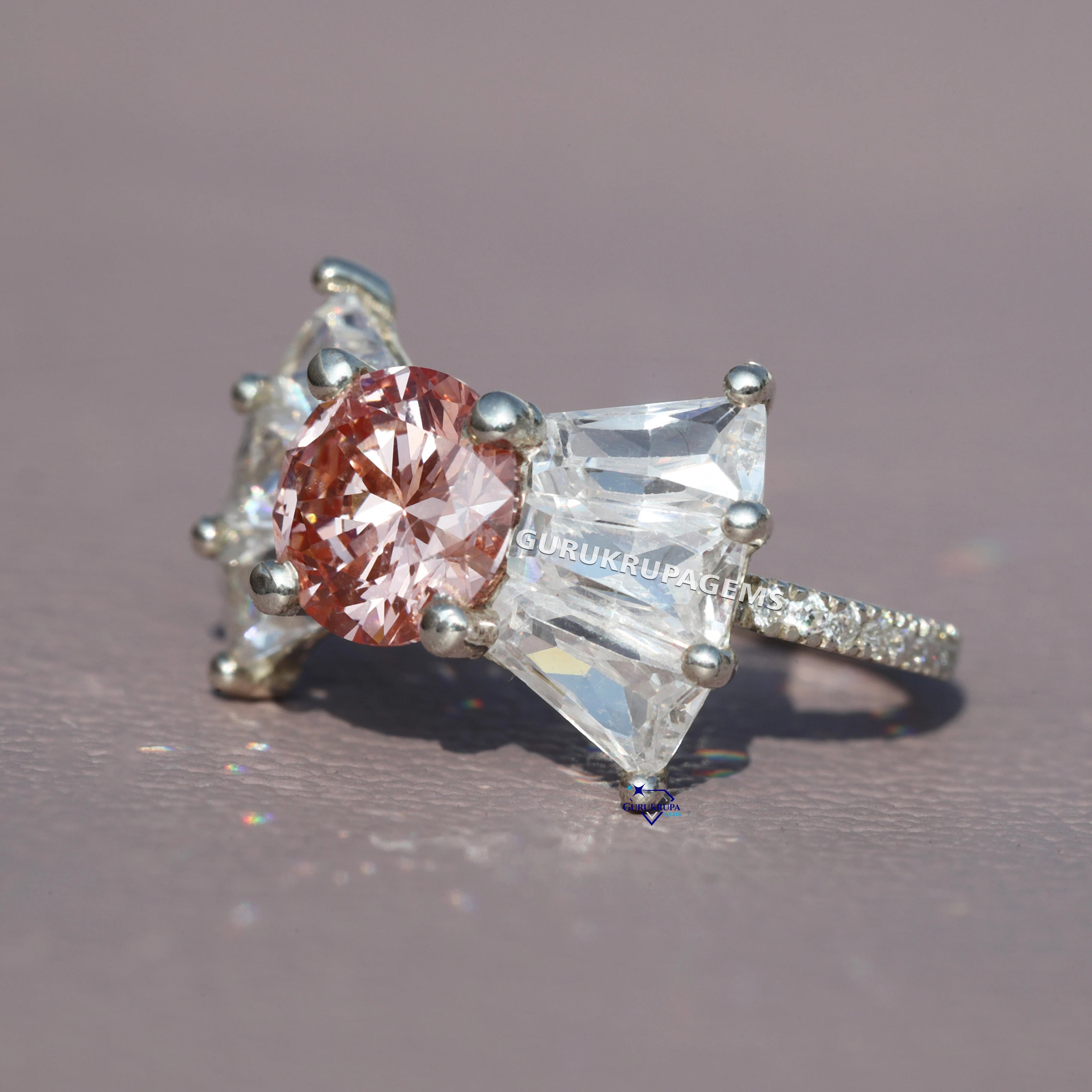 VVS Clarity 1 CT Diamond Brilliant Cut Prong Setting Rhodium Plated Solitaire Ring 925 Sterling Silver White Gold Classic Design