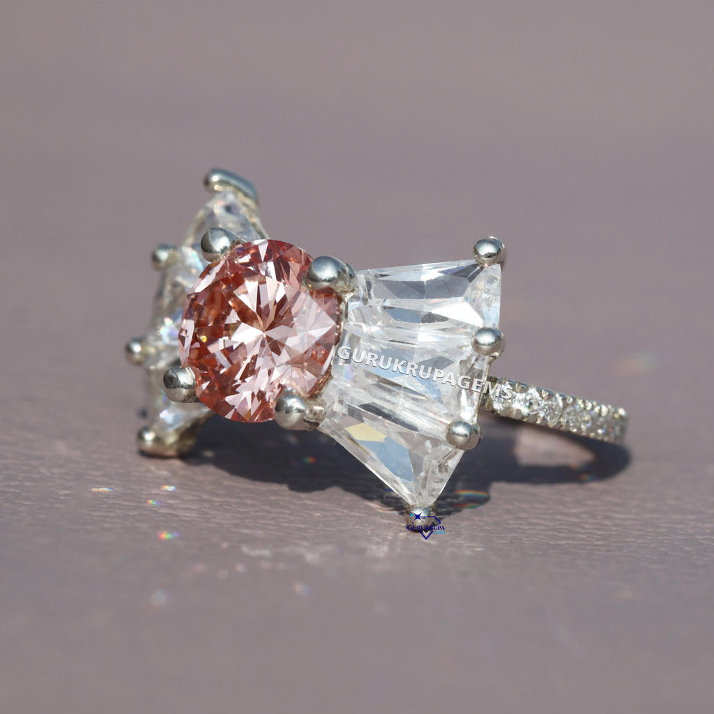 VVS Clarity 1 CT Diamond Brilliant Cut Prong Setting Rhodium Plated Solitaire Ring 925 Sterling Silver White Gold Classic Design