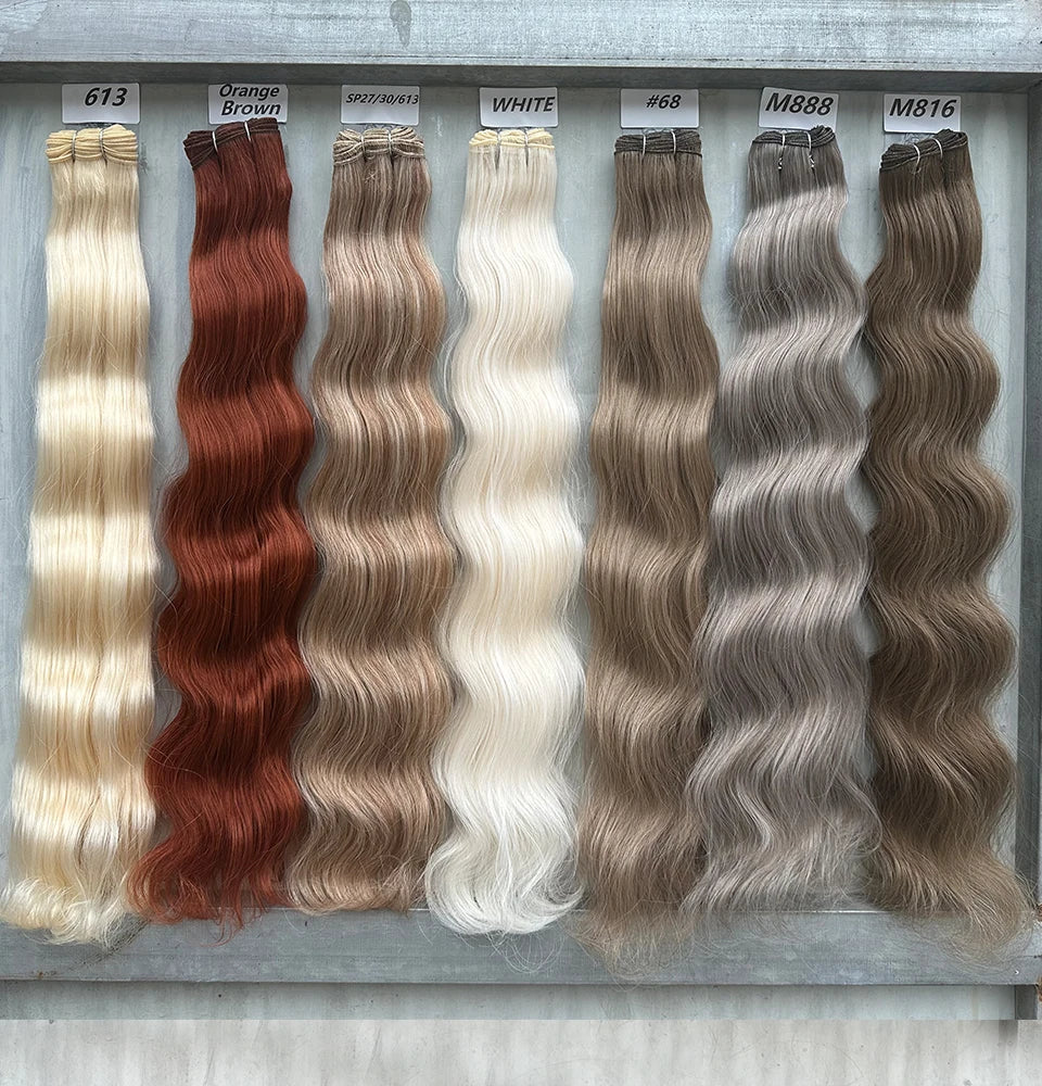 Magicae 30Inches 200G Piano Blonde SP12/16/613 Ombre Brown 6# Body Wave Bundles High Temperature Synthetic Hair Extensions