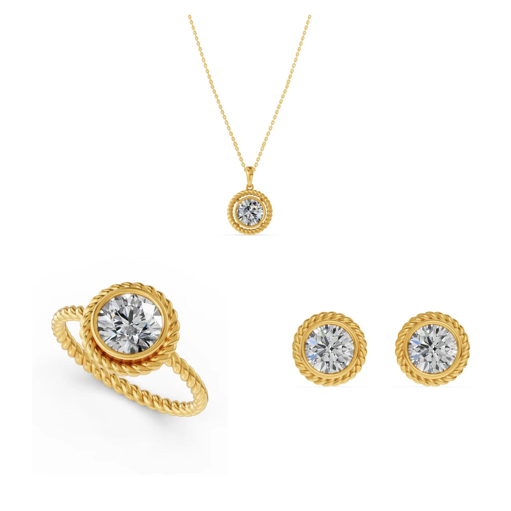 High Quality 2cts Lab Grown Diamond Necklace for Women 10k Yellow White Gold EF Clarity Cable Chain Fine Chains Necklaces