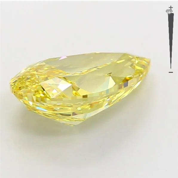 1ct Lab Grown Diamant Fancy Yellow Color VS1 Aniva Jewels Manufactured Diamonds Loose Diamante Pear Cut CVD HPHT Lab Diamonds