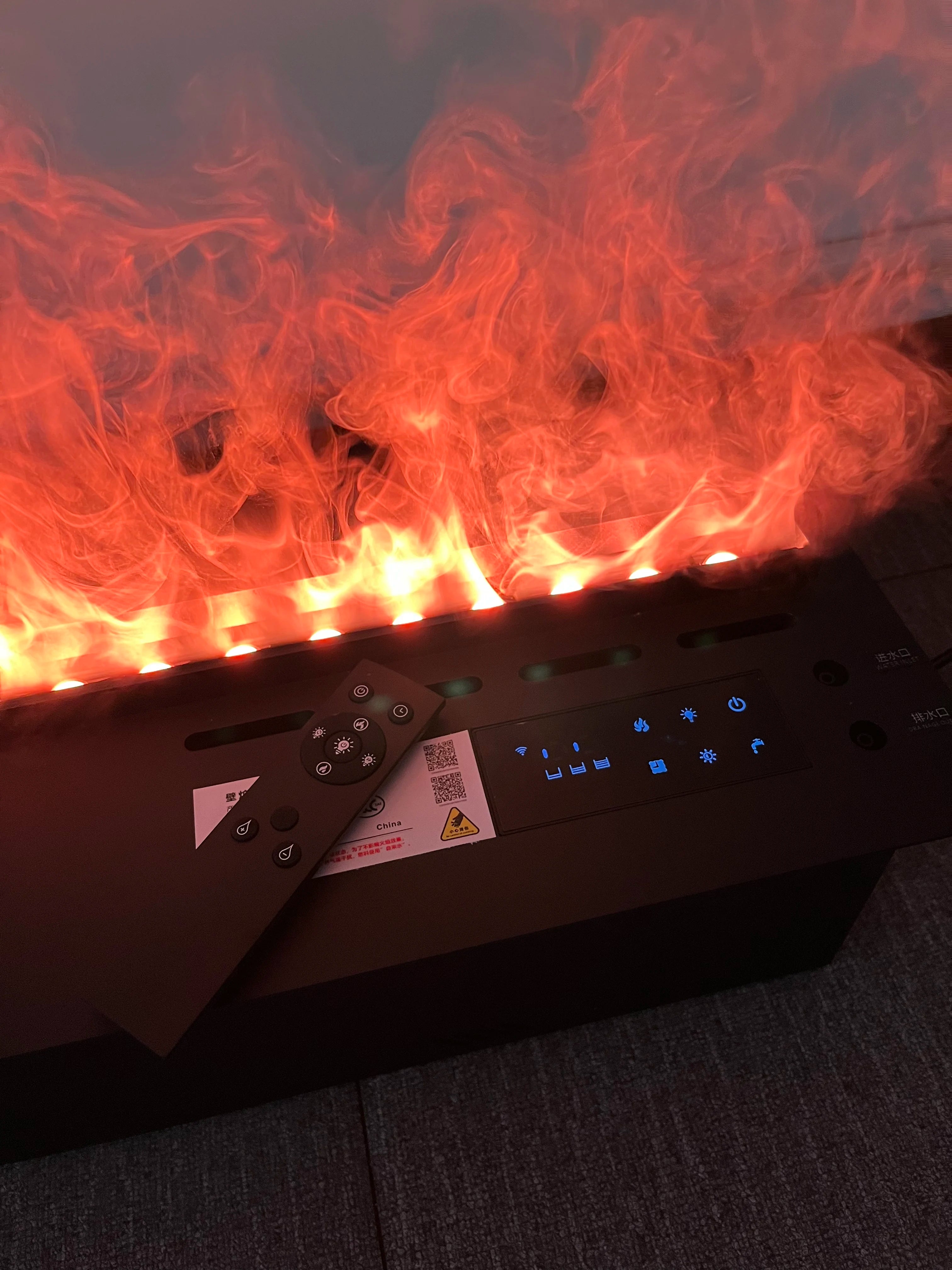 Water Electric Fireplace 3D Mist Fireplace Embedded Realistic Mist Flame Remote Control APP Interior Decoration Steam Fireplace