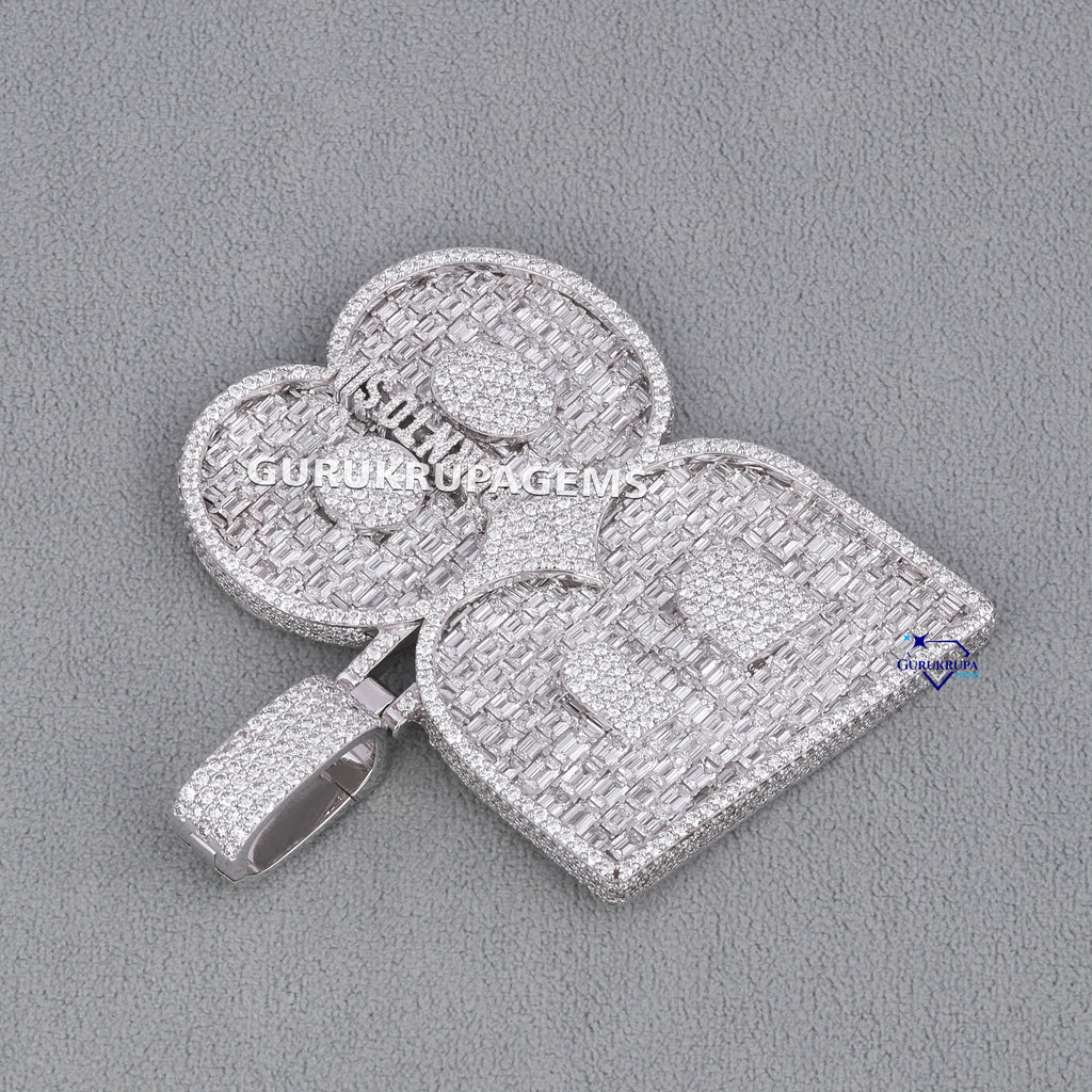 Personalized Custom Hip Hop Pendent 925 Sterling Silver Pendant Pass Tester VVS Moissanite Diamond Ice Out Letter Name Pendent