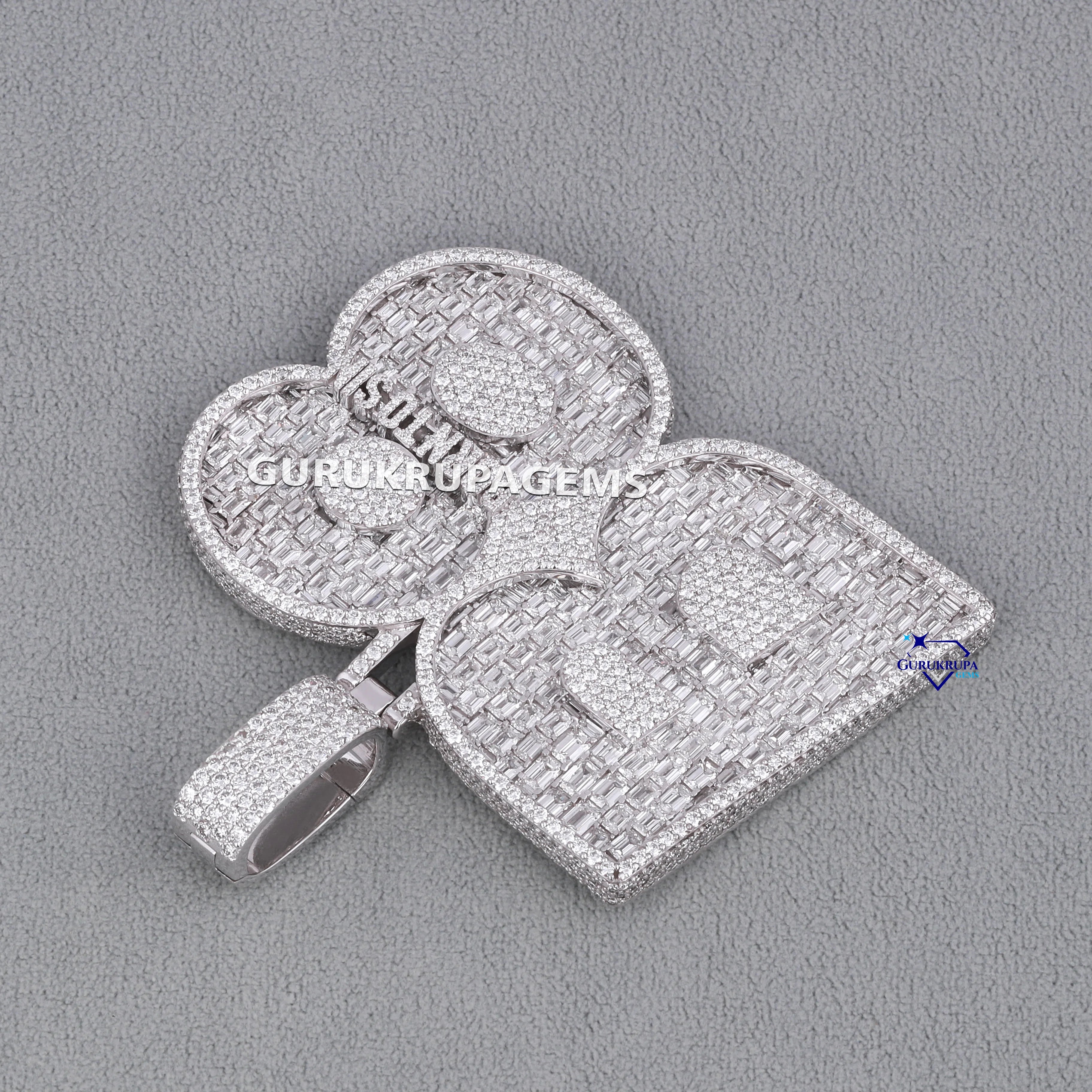 Personalized Custom Hip Hop Pendent 925 Sterling Silver Pendant Pass Tester VVS Moissanite Diamond Ice Out Letter Name Pendent
