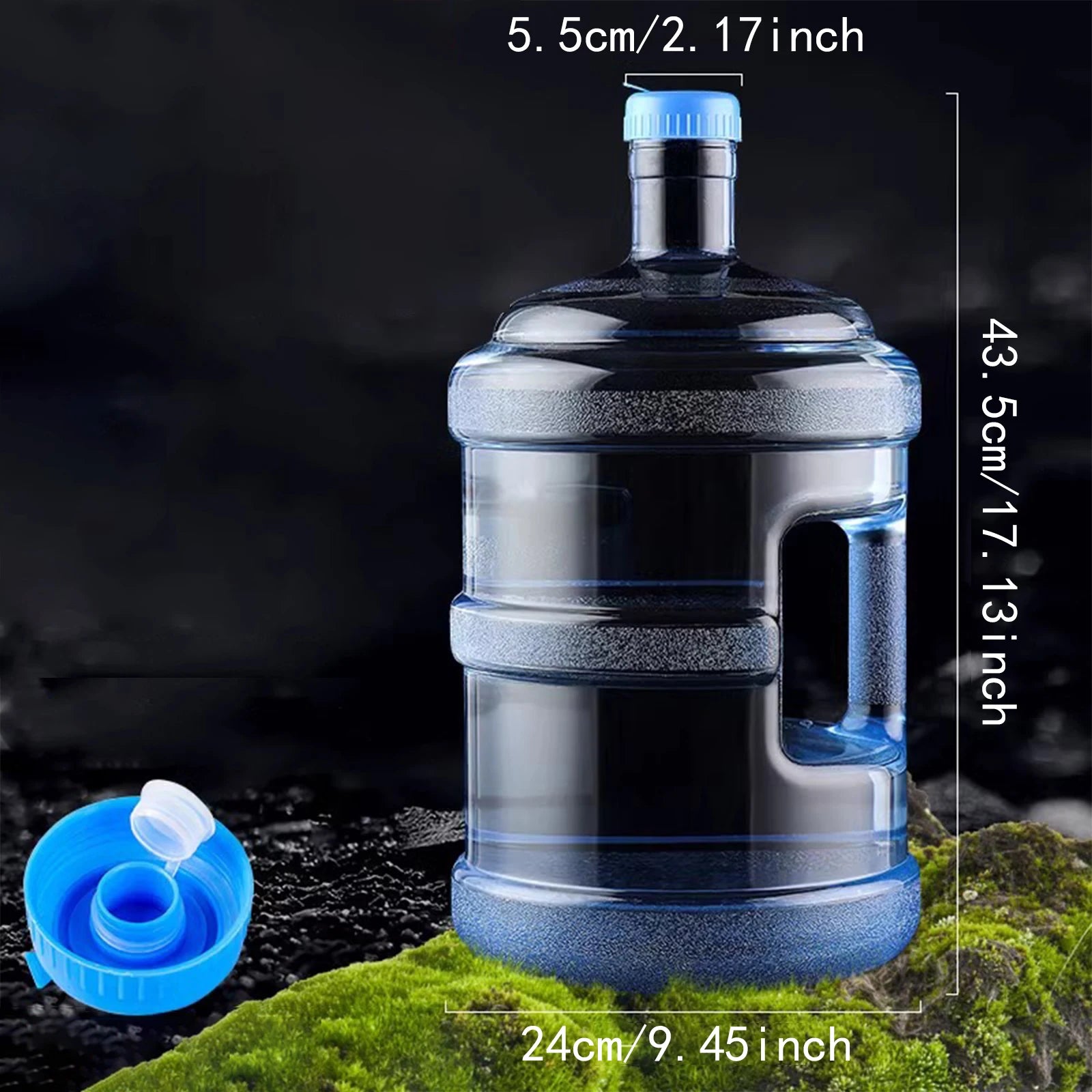 Water Dispenser Water Bottle Pure Water Barrel Round Water Storage Container,Reusable Water Storage Container With Handle