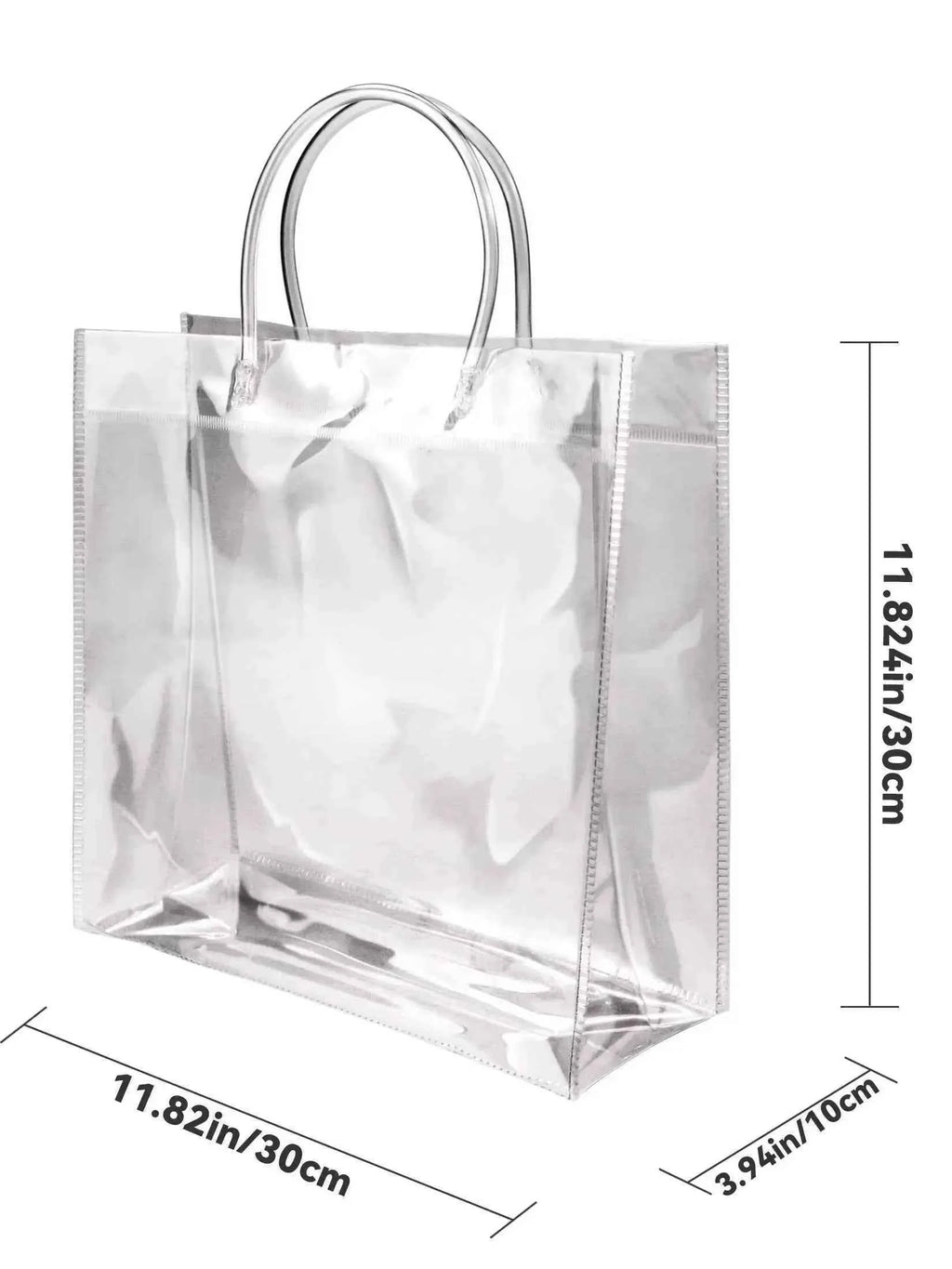 20-Pack Clear Plastic Gift Bags with Handles - Reusable PVC Party Favor Bags for Birthday, Wedding, Christmas, Mother's Day