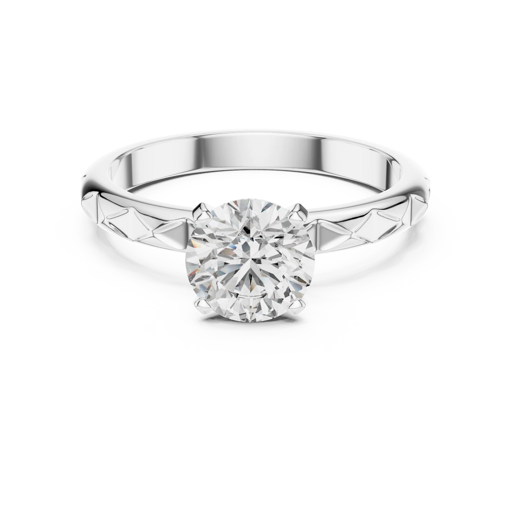 0.50ct Lab Grown Diamond Ring 14K Gold Wedding Band 4 Prong Design EF VS1-2 Grade Customizable Fine Jewellery Trusted Supplier