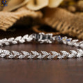 4.36 CT Marquise Cut Diamond  Bracelet 18K White Gold  Cvd/HPHT Diamond  Jewelry