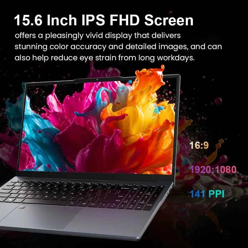 New Windows 11 15.6" Ultra Slim Portable Laptop intel Core i9-9900U 16GB RAM 1TB 2TB SSD Fingerprint Office Gaming Laptop PC