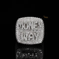 Stylish 10K Solid Gold IGI Certified Lab Grown Diamonds Fully Iced Out Hip Hop Party Ring for Men's Trendy Fashion