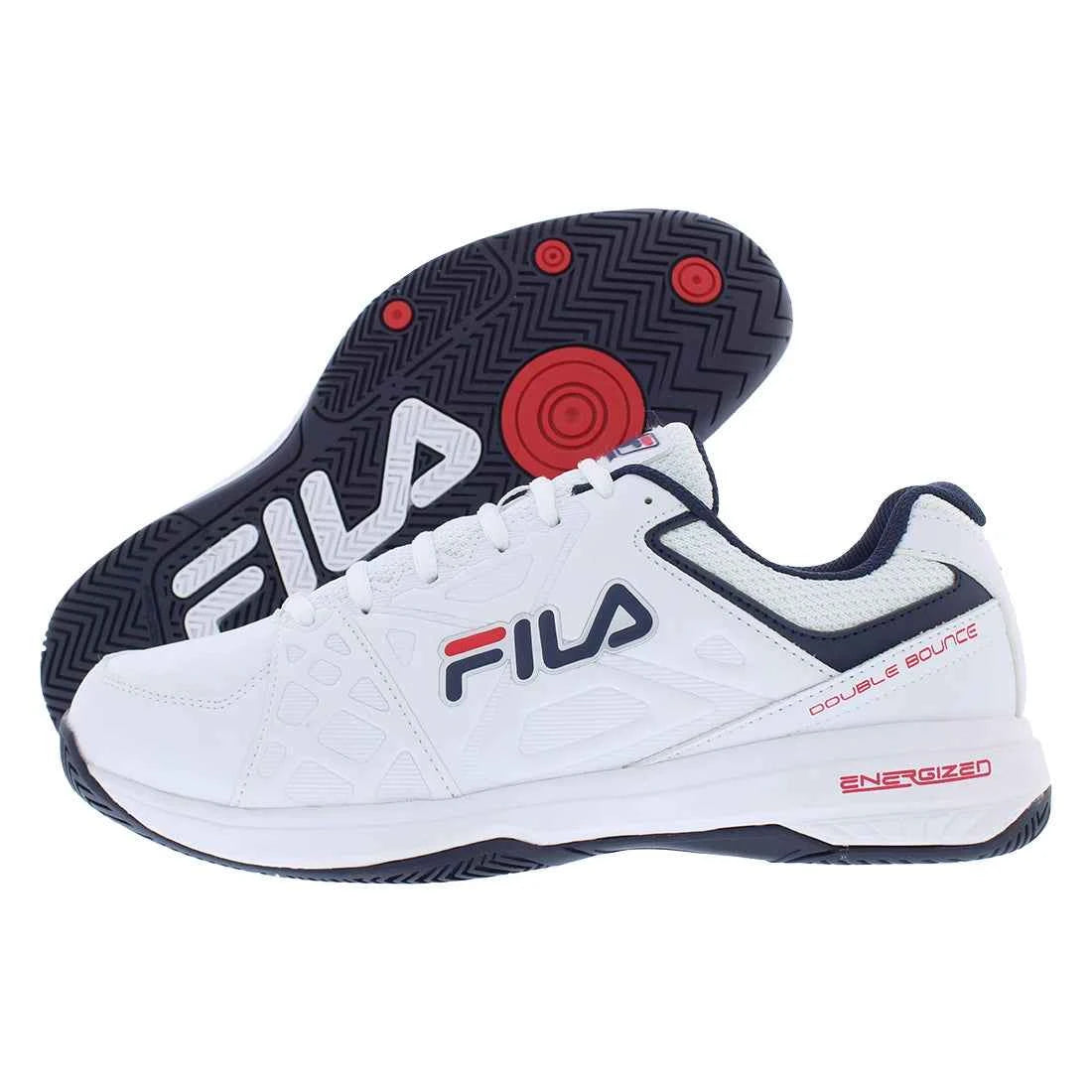 Fila Double Bounce 3 Mens Shoes - Authentic White/Navy Footwear