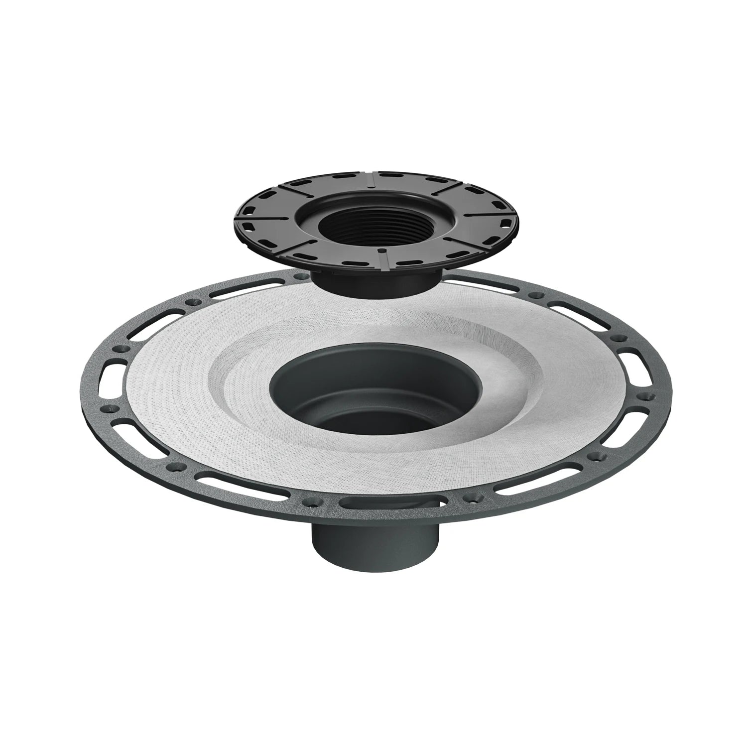 Dropshipping Available Modern 6x6 Inch Black Stainless Steel Square Floor Drain Rectangle Design Plastic Base for Bathroom Use