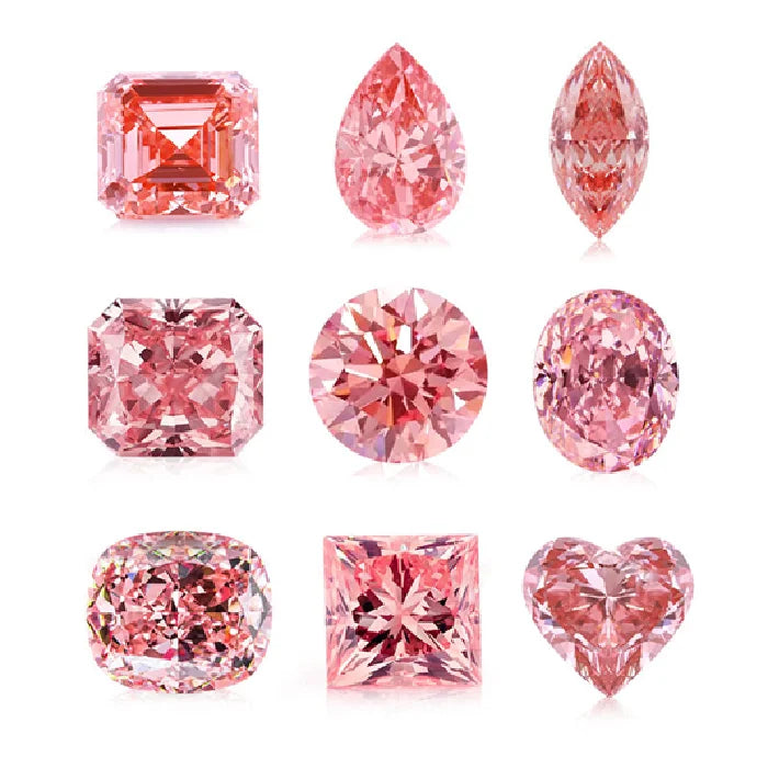 Ratan Jewels CVD Pink Shine Lab Grown Diamond Fancy Light Filled Ethical Hot Loose Diamond IGI 1ct 2ct Rose Cut for Jewelry