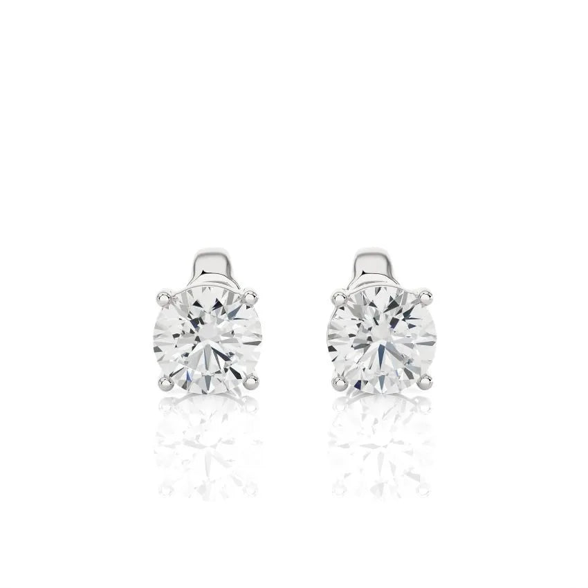 Gemver Stud Earrings CVD Diamond Lab Grown Diamond  VVS Clarity DEF Color 14K IGI Certified direct From manufacturer